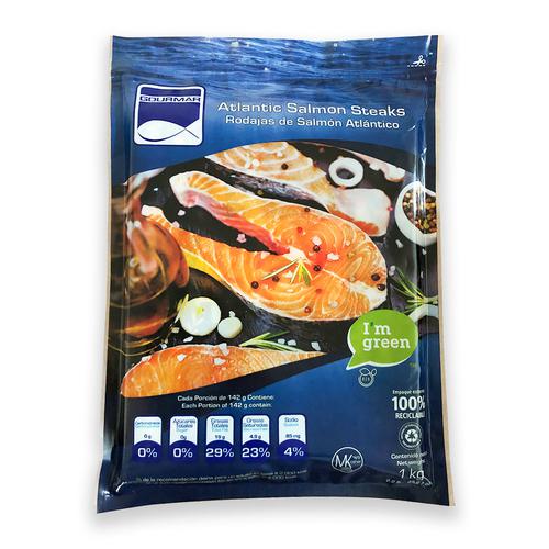 Gourmar, Rodajas de Salmon Atlántico Congelado 1 kg / 2.2 lb - Cropa Fresh