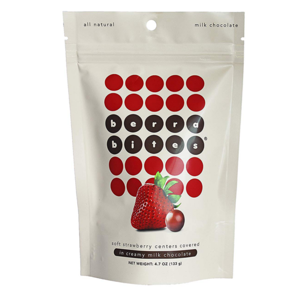 Berra Bites, Centros de Fresa Cubiertos en Chocolate con leche 133 g