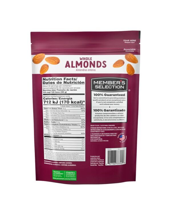 Member's Selection, Almendras Enteras 907 g - Imagen 2