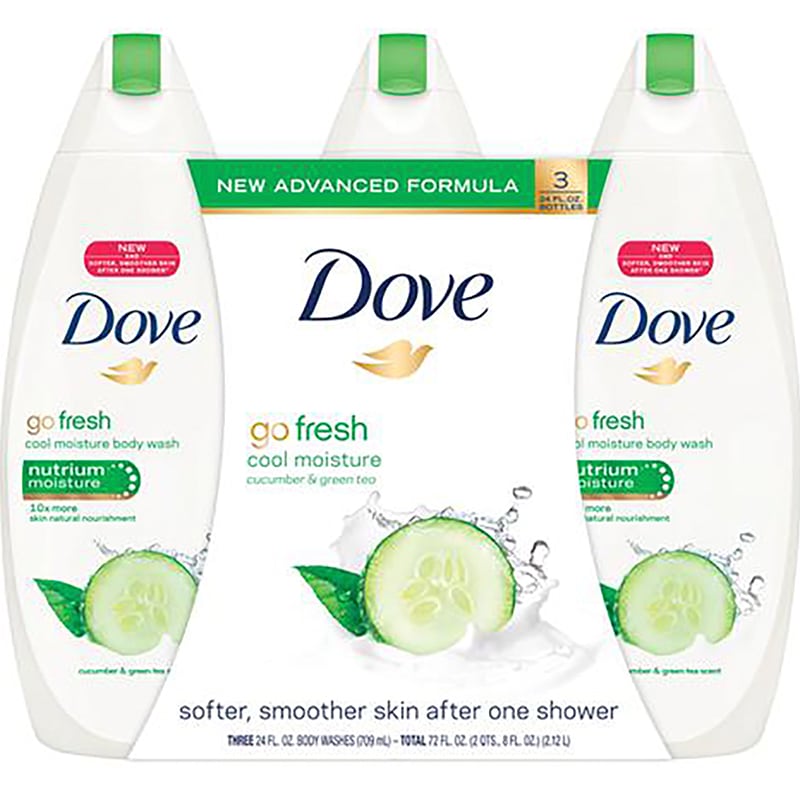 Dove, Jabón Líquido Con Pepino Y Té Verde 3 unid 709 ml - Cropa Fresh