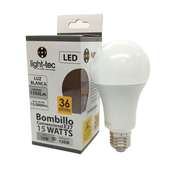 Light Tec, Bombillo Led 15W Luz Blanca