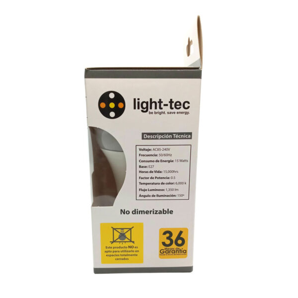 Light Tec, Bombillo Led 15W Luz Blanca - Imagen 4
