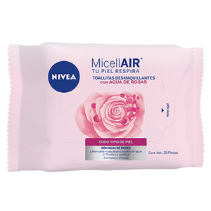 Nivea, Toallitas Desmaquillantes con agua de Rosas 25 unid