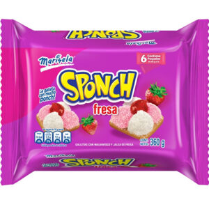 Marinela, Galletas Sponch Fresa 6 unid 360 g