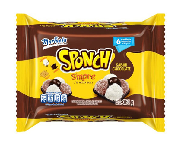 Marinela, Galletas Sponch S'more 6 unid 360 g