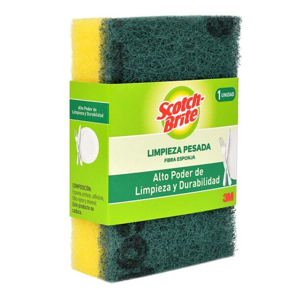 Scotch Brite, Esponja Doble Uso Cuadrada 1 Unidad