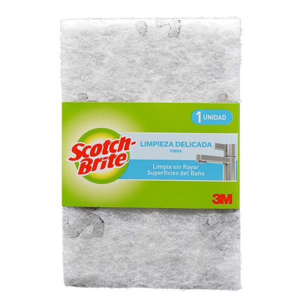 Scotch Brite, Fibra Blanca Superficie de Baño 1 Unidad