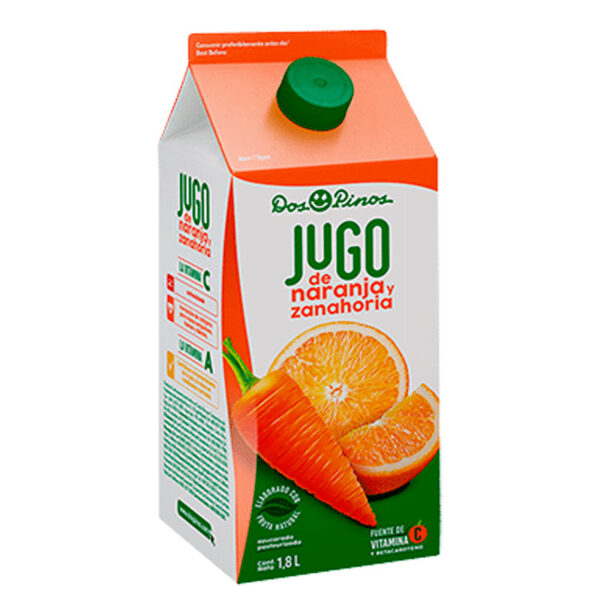 Dos Pinos, Jugo de Naranja y Zanahoria 1 L