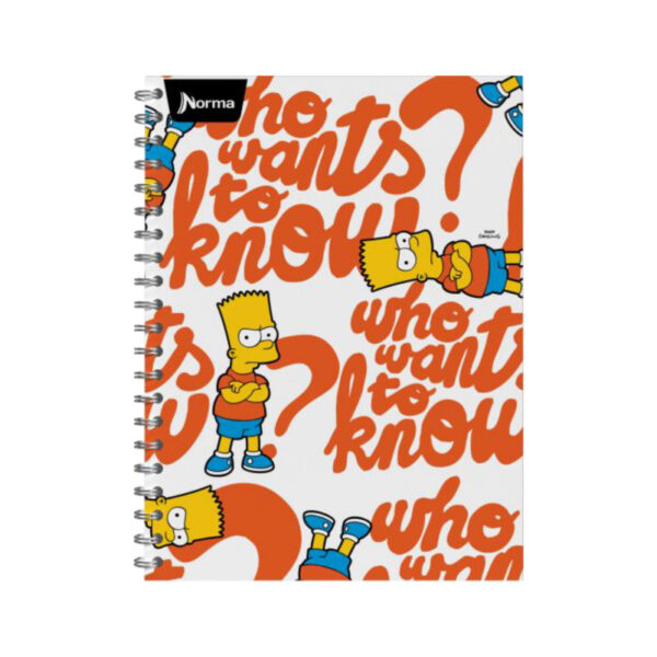 Norma, Cuaderno Espiral Simpson con Cuadricula 100 Hojas - Imagen 4