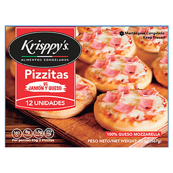 Krisppy´s, Pizzitas de Jamon y Queso 12 unid