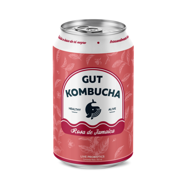 Gut Kombucha 350 ml  - Sabor Rosa de Jamaica