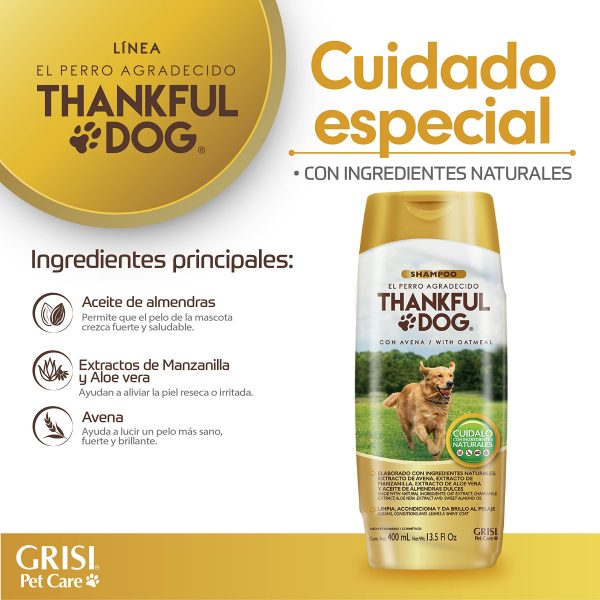 Grisi - Shampoo Avena Thankful Dog 400 ml - Imagen 2