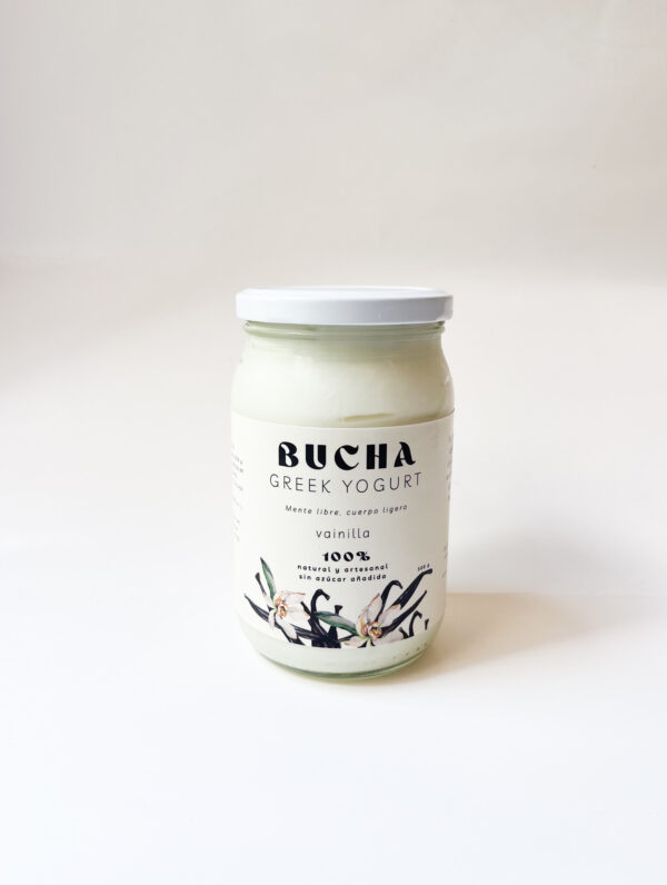 Yogurt Griego Bucha Medio Litro (500 g) - Sabor Vainilla
