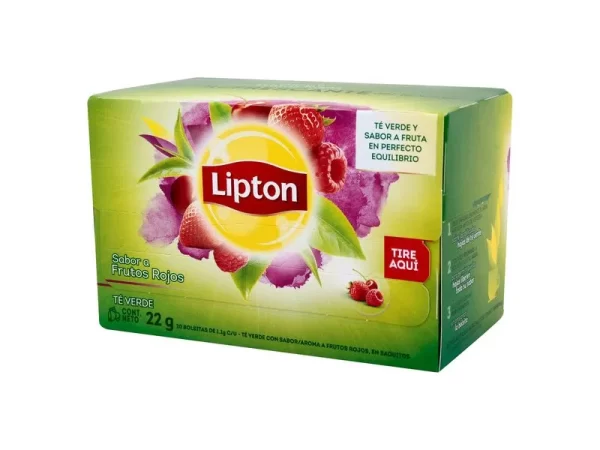 Te Lipton Verde Con Sabor a Frutas 20 bolsas - 22gr - Imagen 2