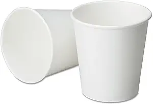 gobecups 200 Vasos desechables blancos de 240 ml / 8 oz para Café con  Paletinas de Madera, Resistentes, a Prueba de Fugas y Sin Olores. Vasos  cartón desechables : : Hogar y cocina
