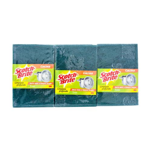 Esponja Limpieza Pesada Anatómica Scotch Brite 3pack