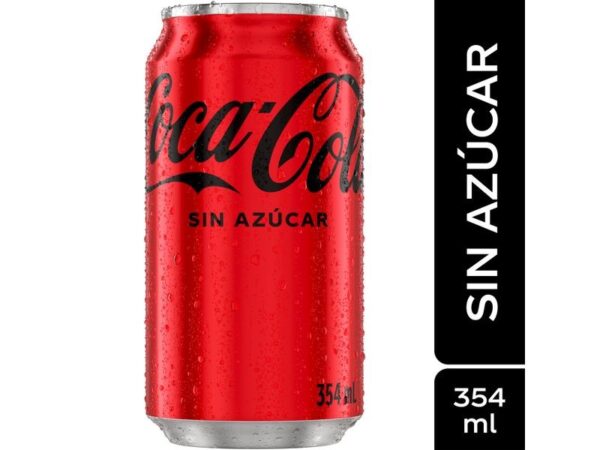 Gaseosa Coca Cola Sin Azúcar Lata Zero (354ml)