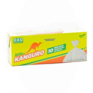 Bolsa para basura de Plástico Kanguro Mediana 8 Galones (10 unidades)