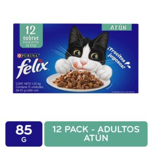Purina Félix Alimento Húmedo con Atún para Gato Adulto 85g (12 unidades)