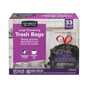 Members Selection Bolsas para Basura con Cordón 33 gal (80 Unidades)