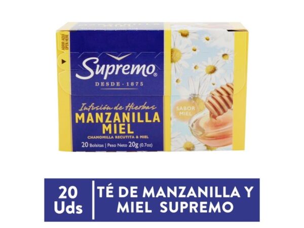 Te Supremo Manzanilla Miel  20 sobres ( 20 gramos )