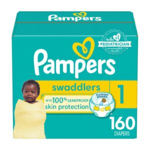 Pampers Pañales Swaddlers Hipoalergenicos para Bebes Talla 1 (160 unidades)