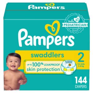 Pampers Pañales Swaddlers para Bebé Talla 2 -144 Unidades