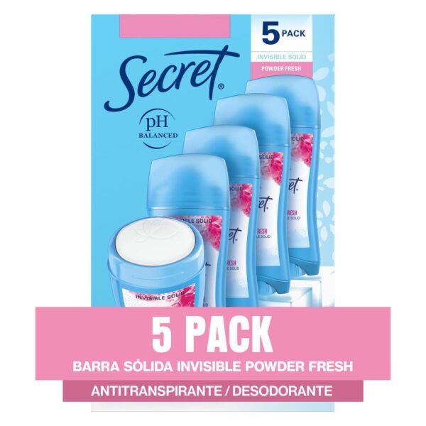 Secret Antitranspirante y Desodorante en Barra para Mujeres Powder Fresh 5 U.