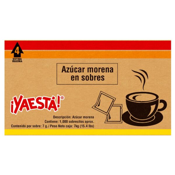 Ya Está. Azúcar Morena en Sobres 1000 Unidades 7g
