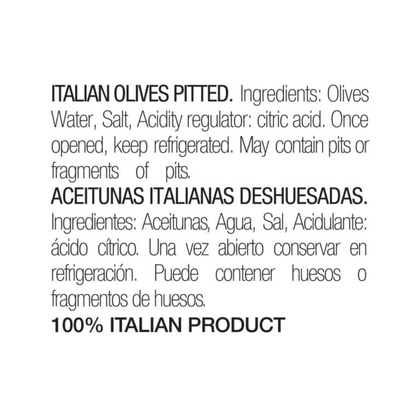 De Carlo Aceitunas Italianas sin Hueso 550 g - Imagen 4