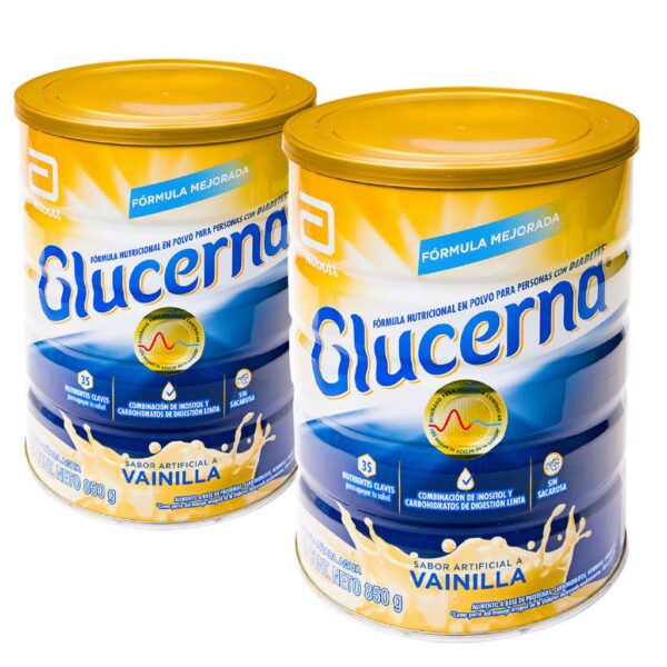 Glucerna Suplemento Alimenticio Diabetes Sabor Vainilla 2 Unidades / 850 g - Imagen 2