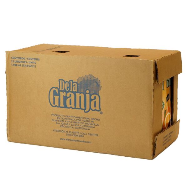 De La Granja Bebida de Naranja 12 Unidades  1L - Imagen 2