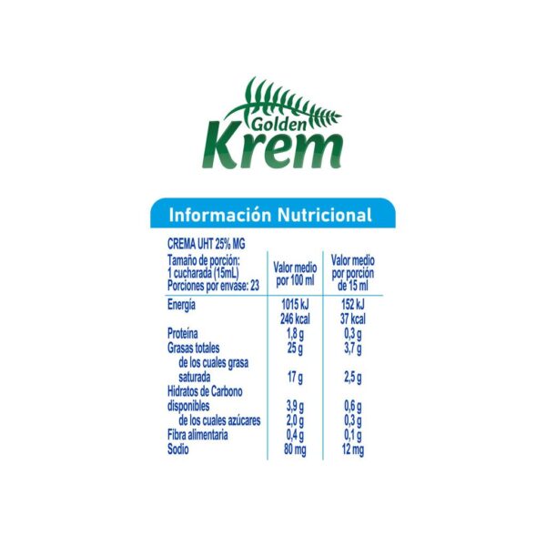 Golden Krem Crema de Leche 3 Unidades / 350 mL - Imagen 4