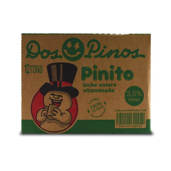 Dos Pinos Leche Entera 12 unidades 1L - Imagen 3