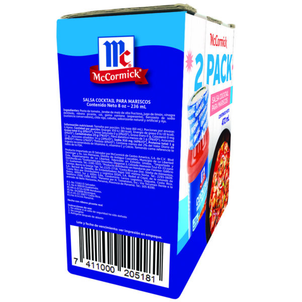 McCormick Salsa Cocktail para Mariscos 2 Unidades / 236 mL - Imagen 2