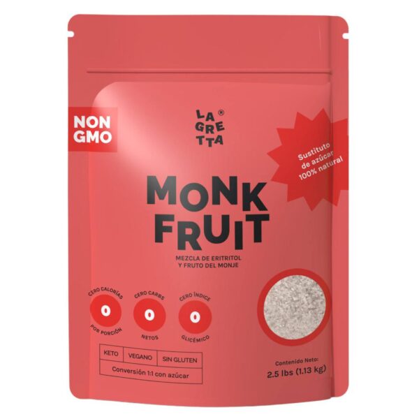 Monk Fruit La Gretta Endulzante 100% Natural sin Calorías 1.13 kg