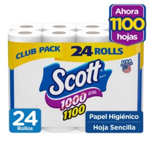 Scott Papel Higiénico 24 Unidades / 1100 Hojas