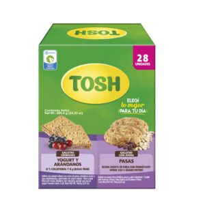 Tosh Galletas con Avena y Galletas con Crema Sabor Yogurt y Arándanos 28 Unidades
