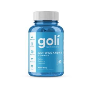 Goli Nutrition Suplemento Ashwagandha en Gomitas con Sabor a Bayas 60 Unidades