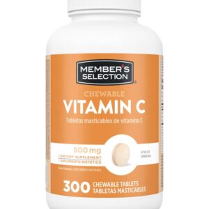 Members Selection Tabletas Masticables de Vitamina C 300 Unidades