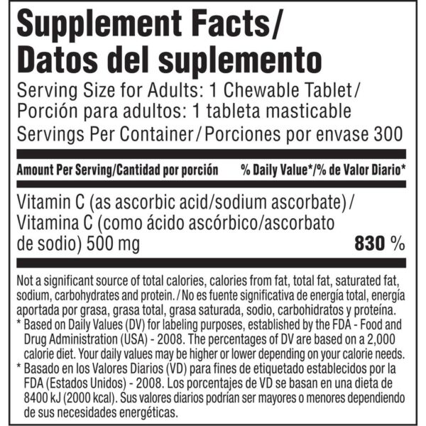 Members Selection Tabletas Masticables de Vitamina C 300 Unidades - Imagen 3